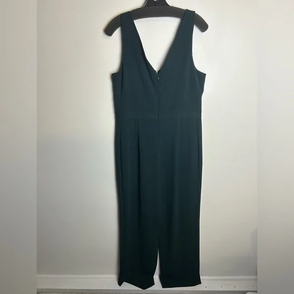 NWT Donna Morgan Elegant Dark teal Green Jumpsuit Preofessional Career Size 14 - Picture 2 of 14